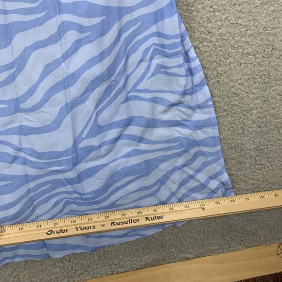 Spiritual Gangster Women’s XL Animal Print Crepe Maxi Slip Dress Light Blue NWT - Picture 6 of 13